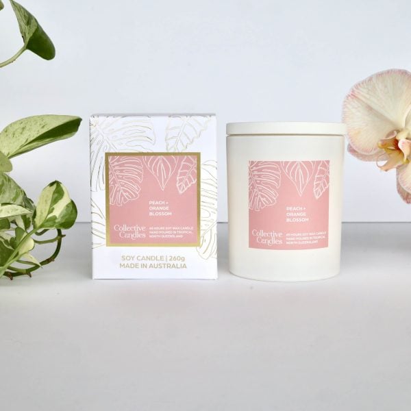 Peach Orange Blossom Soy Candle - Image 4