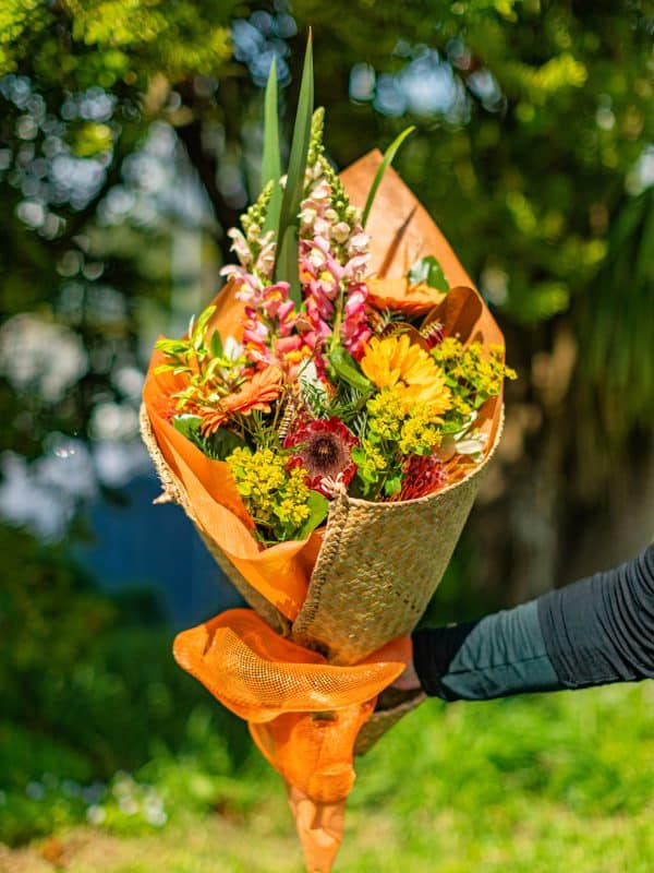 Kete Wrapped Bouquet of Flowers