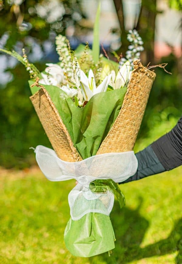 Kete Wrapped Bouquet of Flowers - Image 5