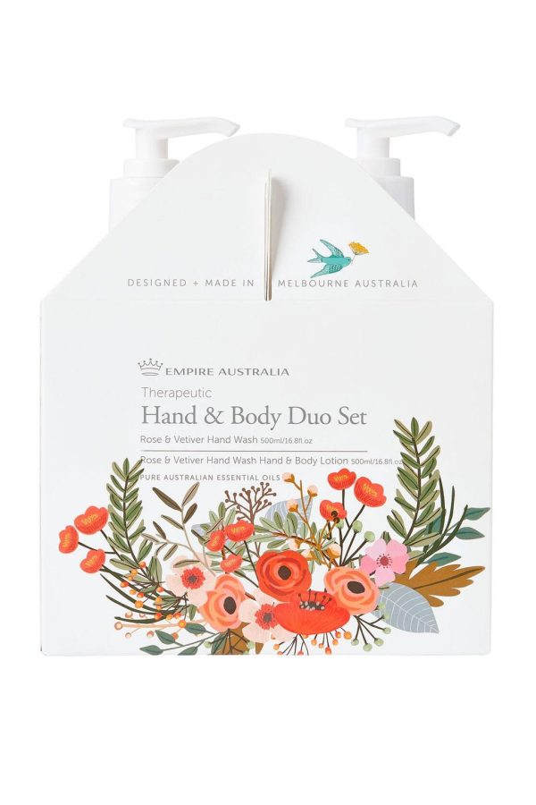 Rose & Vetiver Hand/Body Care Duo 500ml